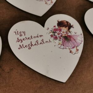 Szív 9.5 cm Kislányos 150.